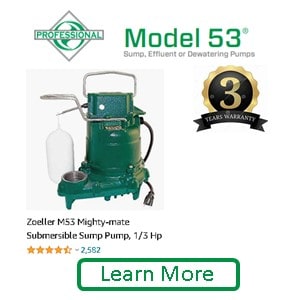 Zoeller M53 Sump Pump At Pumps Selection